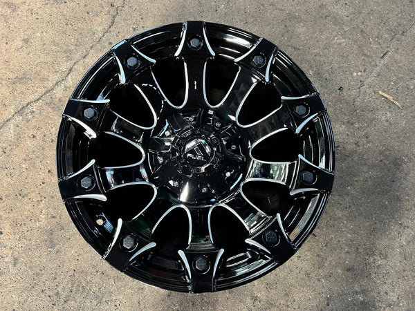 New 18X9 ET-12 Fuel Rim (4 wheel) Gloss Black 6X139.7