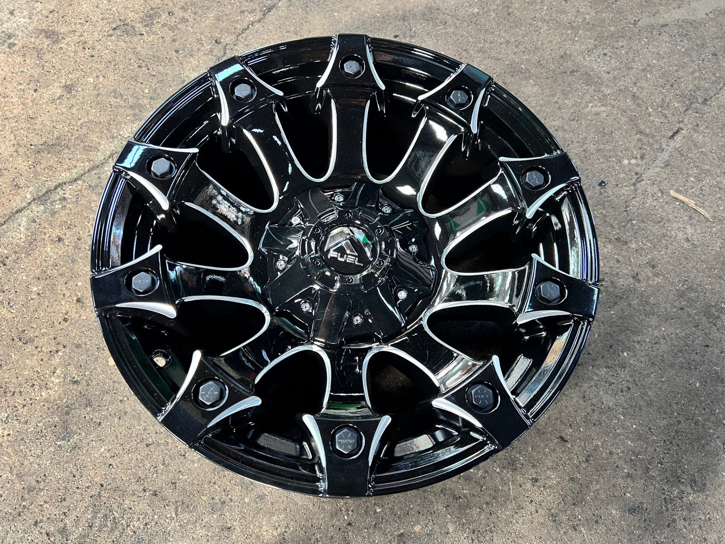 New 18X9 ET-12 Fuel Rim (4 wheel) Gloss Black 6X139.7