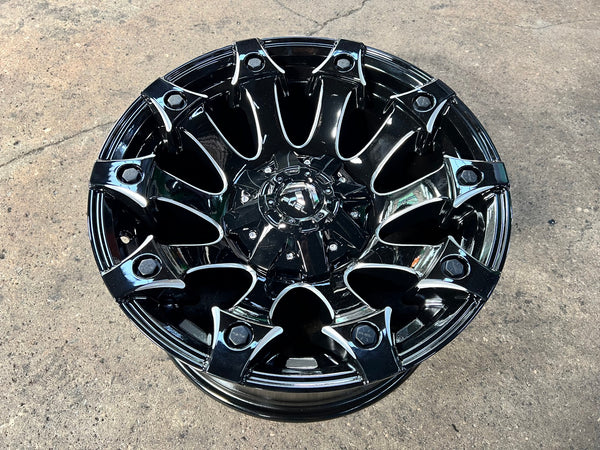 New 18X9 ET-12 Fuel Rim (4 wheel) Gloss Black 6X139.7