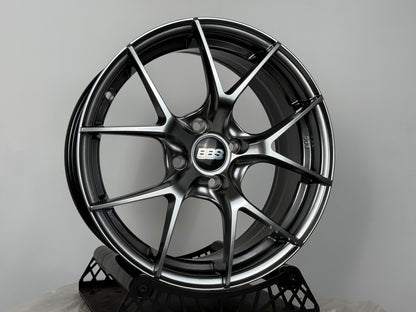 New 16X7 ET38 H2O BBS FIR Rim (4 wheel) Hyper Black 4X100