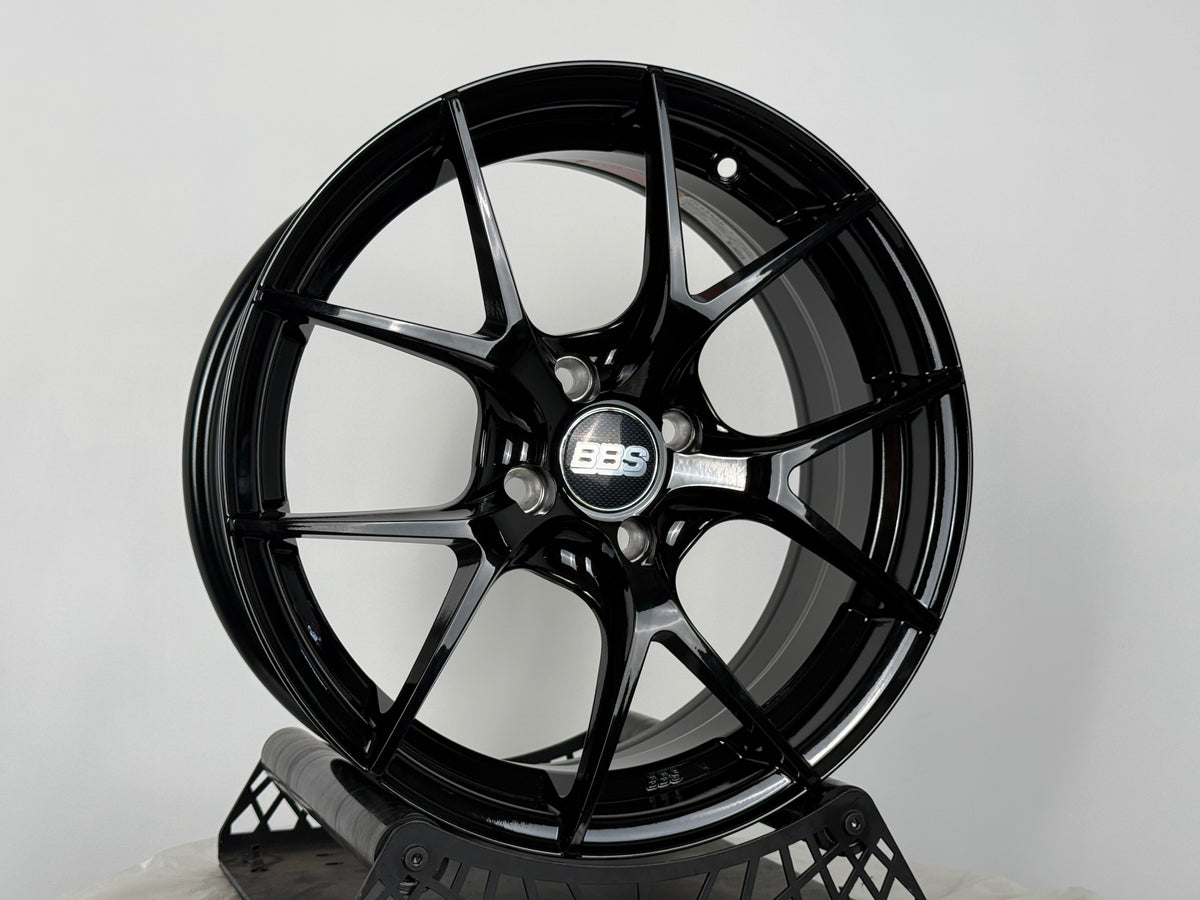New 16X7 ET38 H2O BBS FIR Rim (4 wheel) Gloss Black 4X100
