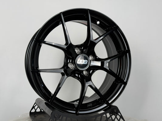New 16X7 ET38 H2O BBS FIR Rim (4 wheel) Gloss Black 4X100