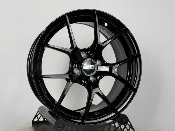 New 16X7 ET38 H2O BBS FIR Rim (4 wheel) Gloss Black 4X100