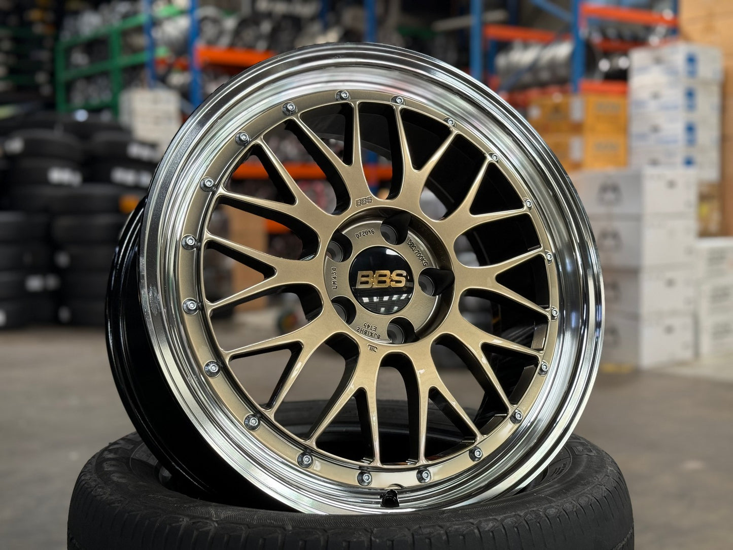 New 18X8 ET45 BBS LM Rim (4 wheel) Gloss Bronze 5X112