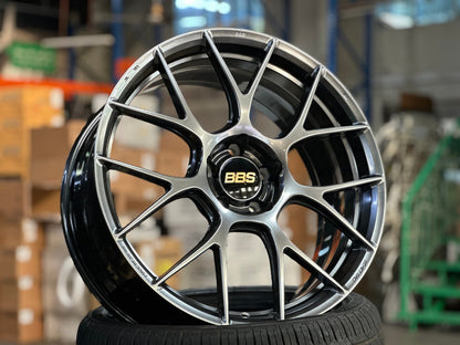 New 19X8.5 ET43 BBS RE-V7 Rim (4 wheel) Gloss Gunmetal 5X112