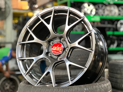 New 18X9.5 ET45 BBS RE-V7 Rim (4 wheel) Gloss Gunmetal 5X120
