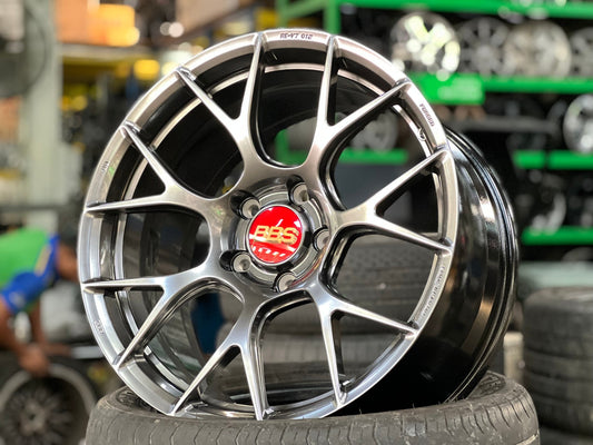 New 18X9.5 ET45 BBS RE-V7 Rim (4 wheel) Gloss Gunmetal 5X120