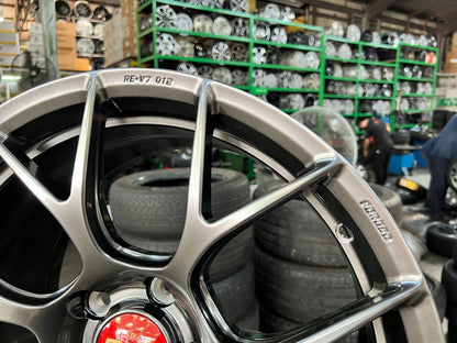 New 18X9.5 ET45 BBS RE-V7 Rim (4 wheel) Gloss Gunmetal 5X120