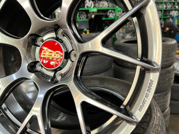 New 18X9.5 ET45 BBS RE-V7 Rim (4 wheel) Gloss Gunmetal 5X120