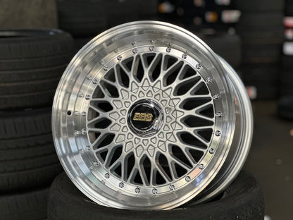 New 17X8.5 ET20 BBS Design RS Classic Rim (4 wheel) Gloss Silver 5X120