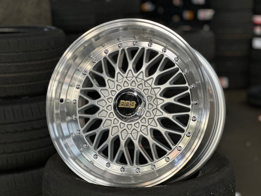 New 17X8.5 ET20 BBS Design RS Classic Rim (4 wheel) Gloss Silver 5X120