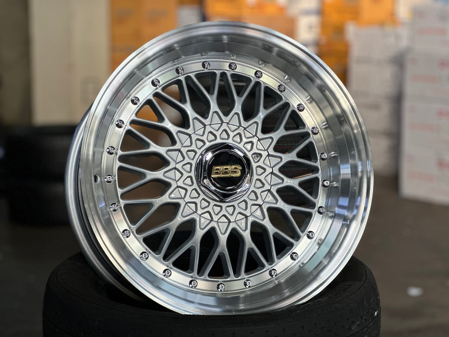 New 17X8.5 ET20 BBS Design RS Classic Rim (4 wheel) Gloss Silver 5X120