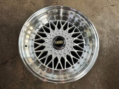 New 17X8.5 ET20 BBS Design RS Classic Rim (4 wheel) Gloss Silver 5X120