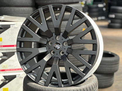 New 22X9.5 ET35 Overdrive Forged Kahn Rim (5 wheel) Matt Black 5X120