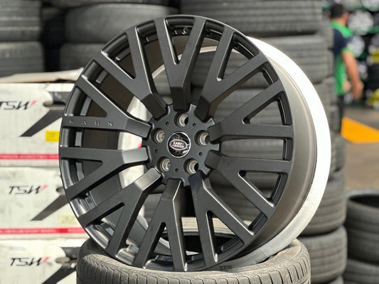 New 22X9.5 ET35 Overdrive Forged Kahn Rim (5 wheel) Matt Black 5X120