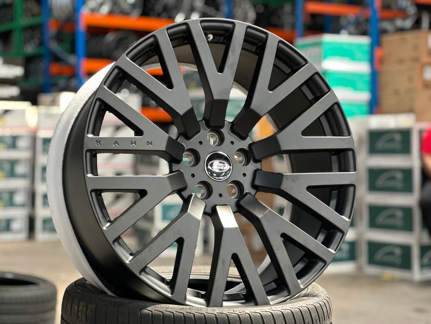 New 22X9.5 ET35 Overdrive Forged Kahn Rim (5 wheel) Matt Black 5X120