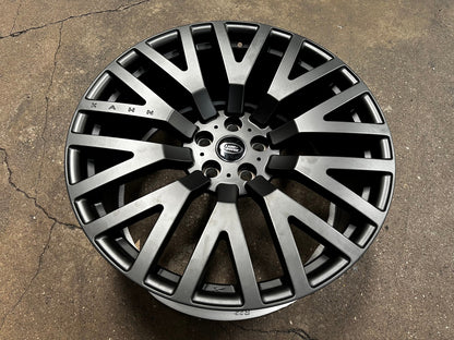 New 22X9.5 ET35 Overdrive Forged Kahn Rim (5 wheel) Matt Black 5X120