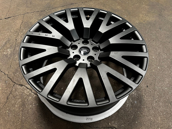 New 22X9.5 ET35 Overdrive Forged Kahn Rim (5 wheel) Matt Black 5X120