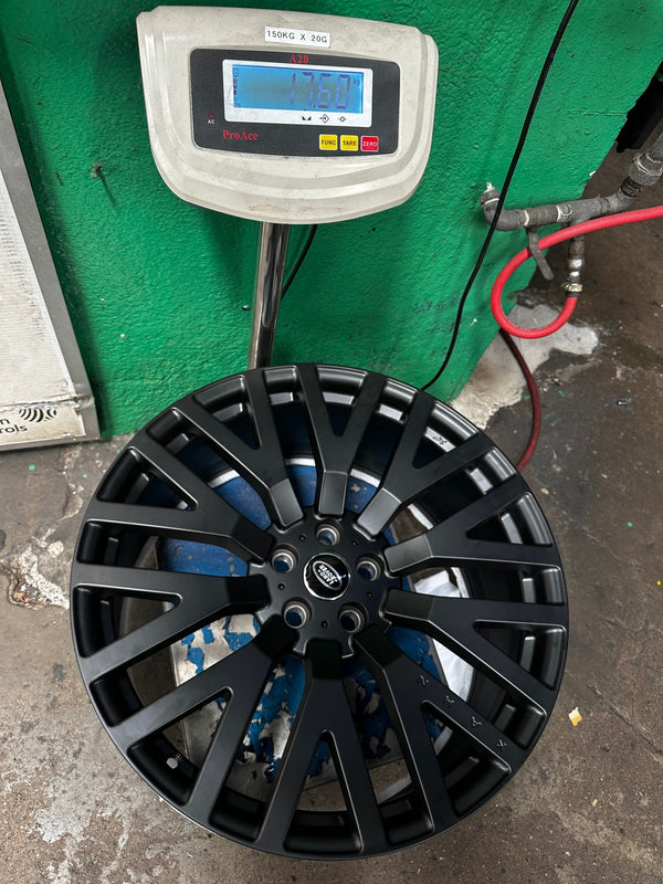 New 22X9.5 ET35 Overdrive Forged Kahn Rim (5 wheel) Matt Black 5X120