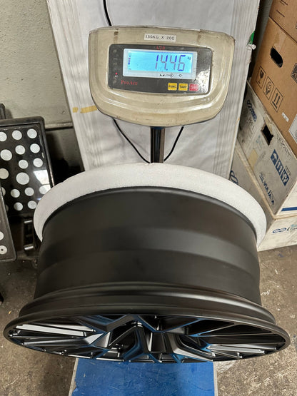 New 20X9 ET30 Overdrive Forged Kahn RS Rim (5 wheel) Matt Black 5X120