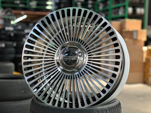 New 22X10 ET38 Overdrive Forged Mansory Rim (4 wheel) Gloss Black 5X120