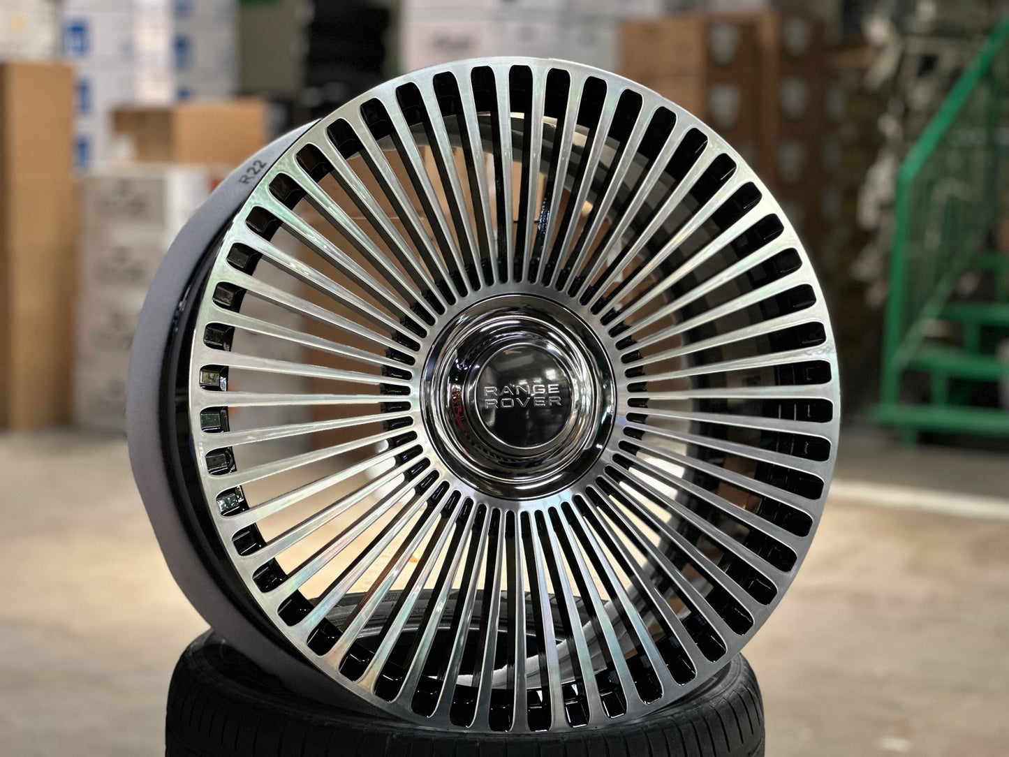 New 22X10 ET38 Overdrive Forged Mansory Rim (4 wheel) Gloss Black 5X120