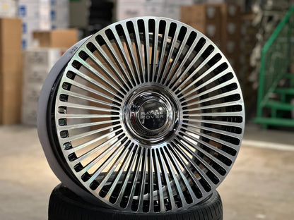 New 22X10 ET38 Overdrive Forged Mansory Rim (4 wheel) Gloss Black 5X120