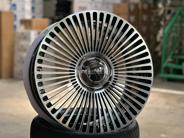 New 22X10 ET38 Overdrive Forged Mansory Rim (4 wheel) Gloss Black 5X120