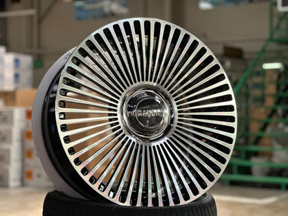 New 22X10 ET38 Overdrive Forged Mansory Rim (4 wheel) Gloss Black 5X120