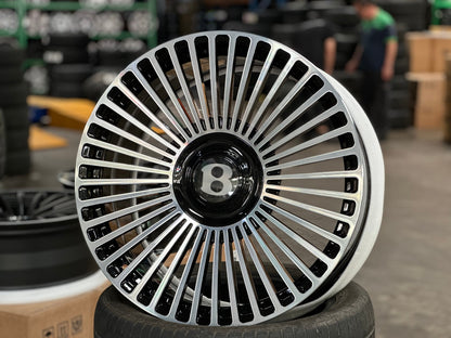 New 21X9.5 ET32 Overdrive Forged Mansory Rim (4 wheel) Gloss Black PF 5X112