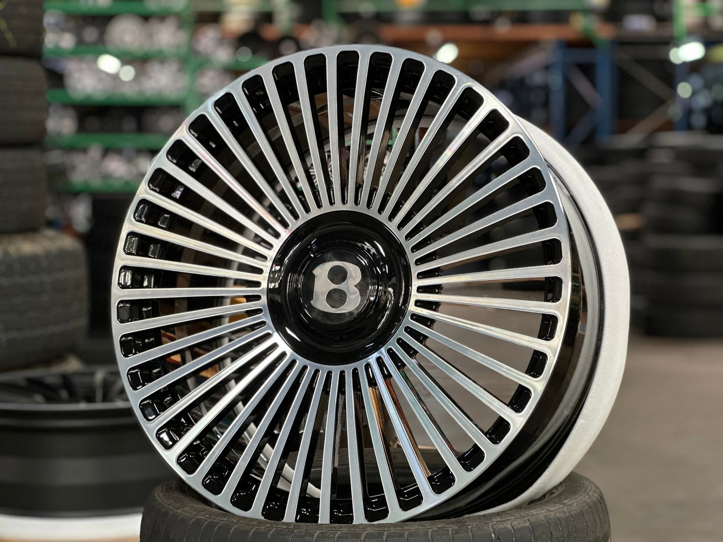 New 21X9.5 ET32 Overdrive Forged Mansory Rim (4 wheel) Gloss Black PF 5X112