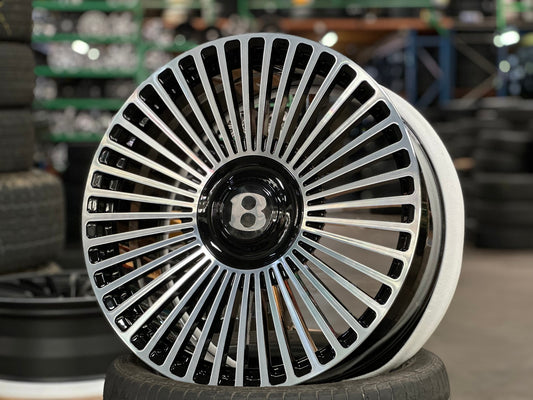 New 21X9.5 ET32 Overdrive Forged Mansory Rim (4 wheel) Gloss Black PF 5X112