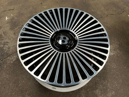 New 21X9.5 ET32 Overdrive Forged Mansory Rim (4 wheel) Gloss Black PF 5X112