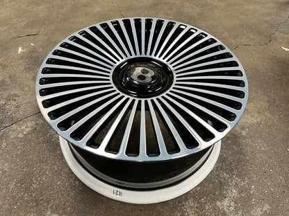 New 21X9.5 ET32 Overdrive Forged Mansory Rim (4 wheel) Gloss Black PF 5X112