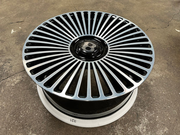 New 21X9.5 ET32 Overdrive Forged Mansory Rim (4 wheel) Gloss Black PF 5X112