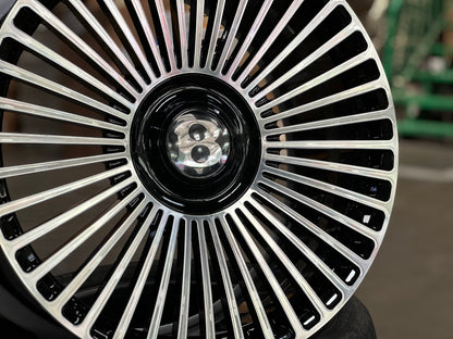 New 21X9.5 ET32 Overdrive Forged Mansory Rim (4 wheel) Gloss Black PF 5X112