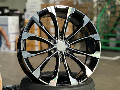 New 22X9 ET45 Overdrive Forged Wald Rim (4 wheel) Gloss Black 6X139.7