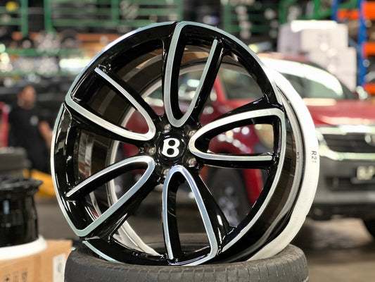 New 21X9.5 ET32 Overdrive Forged Rim (4 wheel) Gloss Black PF 5X112