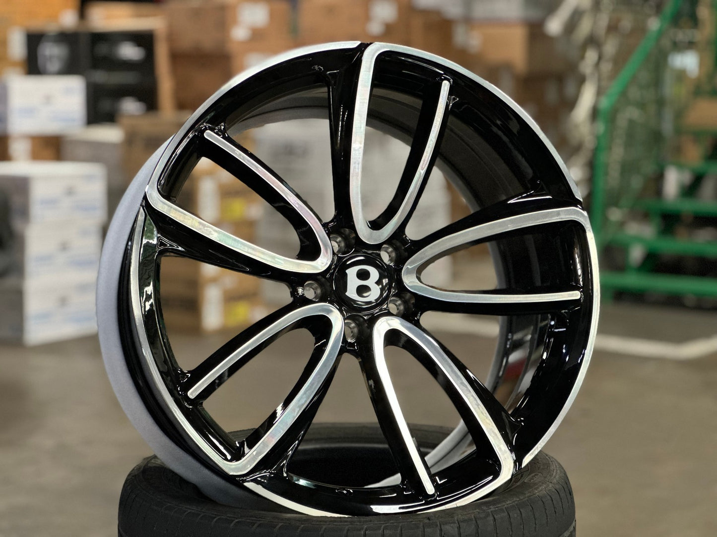 New 21X9.5 ET32 Overdrive Forged Rim (4 wheel) Gloss Black PF 5X112