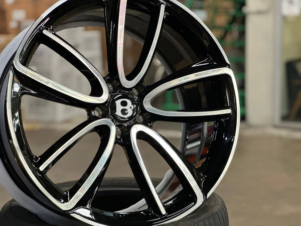 New 21X9.5 ET32 Overdrive Forged Rim (4 wheel) Gloss Black PF 5X112