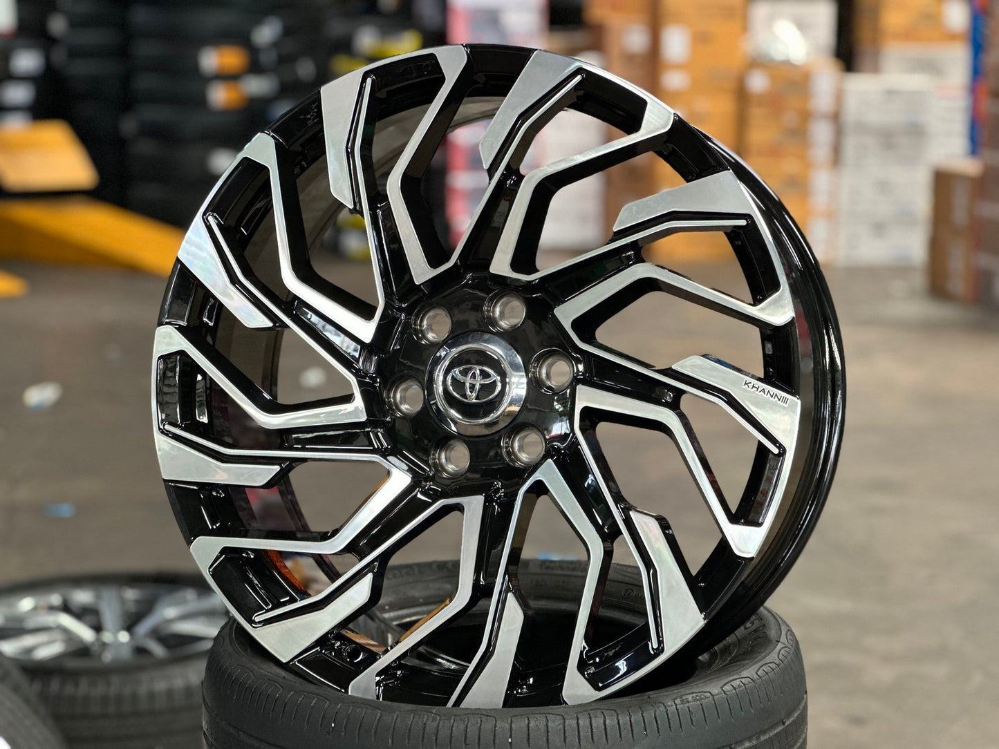 New 22X9 ET45 Overdrive Forged Khann Rim (4 wheel) Gloss Black PF 6X139.7