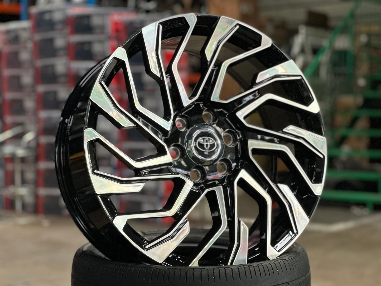 New 22X9 ET45 Overdrive Forged Khann Rim (4 wheel) Gloss Black PF 6X139.7