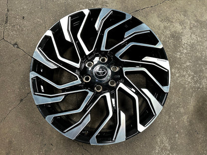 New 22X9 ET45 Overdrive Forged Khann Rim (4 wheel) Gloss Black PF 6X139.7