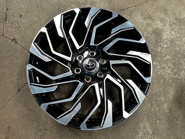 New 22X9 ET45 Overdrive Forged Khann Rim (4 wheel) Gloss Black PF 6X139.7