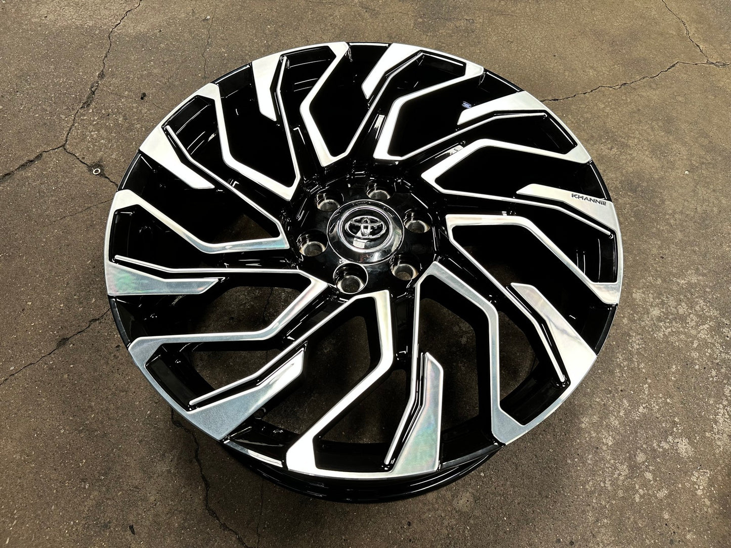 New 22X9 ET45 Overdrive Forged Khann Rim (4 wheel) Gloss Black PF 6X139.7