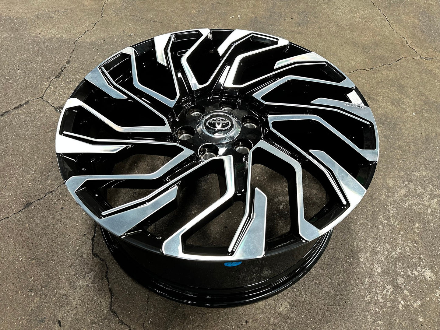 New 22X9 ET45 Overdrive Forged Khann Rim (4 wheel) Gloss Black PF 6X139.7