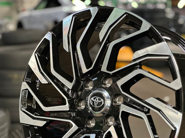 New 22X9 ET45 Overdrive Forged Khann Rim (4 wheel) Gloss Black PF 6X139.7