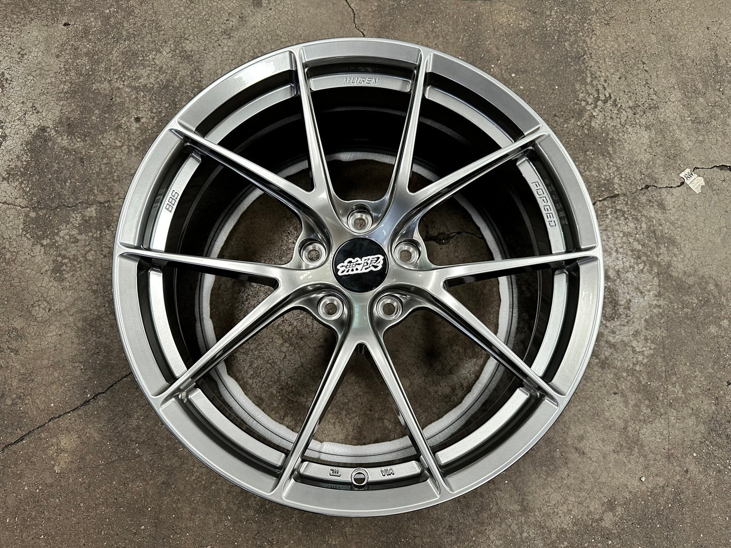 New 19X9.5 ET45 Overdrive Forged Mugen Design Rim (4 wheel) Gunmetal 5X120