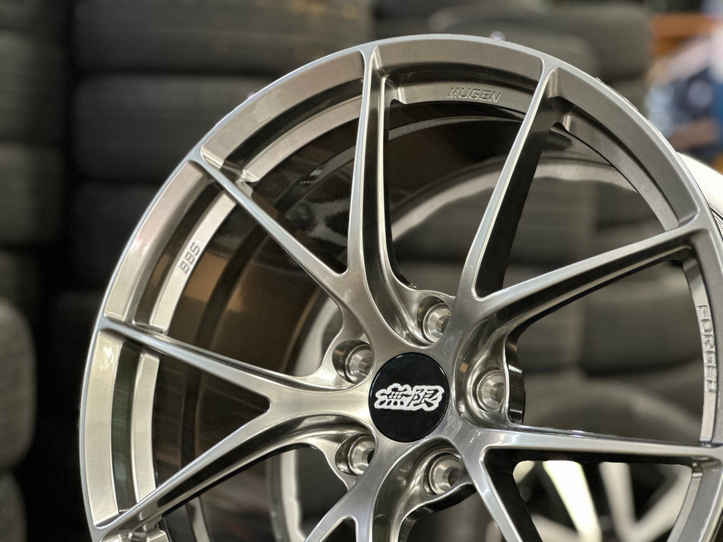 New 19X9.5 ET45 Overdrive Forged Mugen Design Rim (4 wheel) Gunmetal 5X120