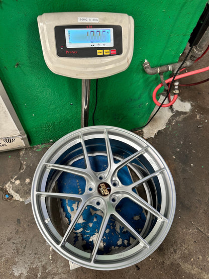 New 20X9 ET30 Overdrive Forged BBS Design Rim (4 wheel) Gloss Silver 5X112